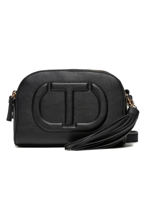 Kleine Schultertasche aus Lederimitat - Schwarz - Handtasche