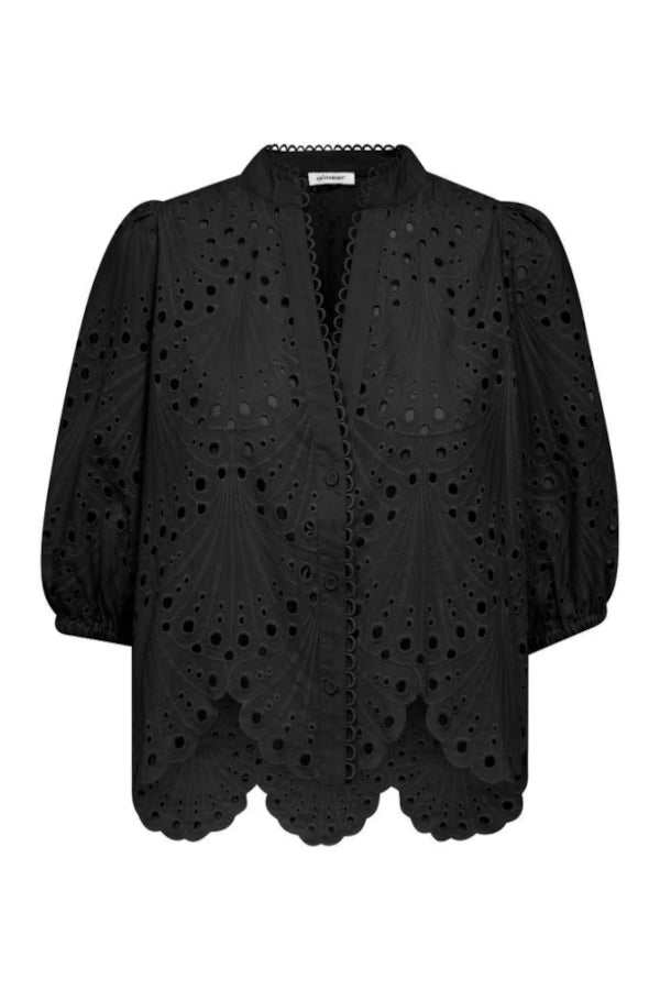 Naya Anglaise Bluse in schwarz - Kleid