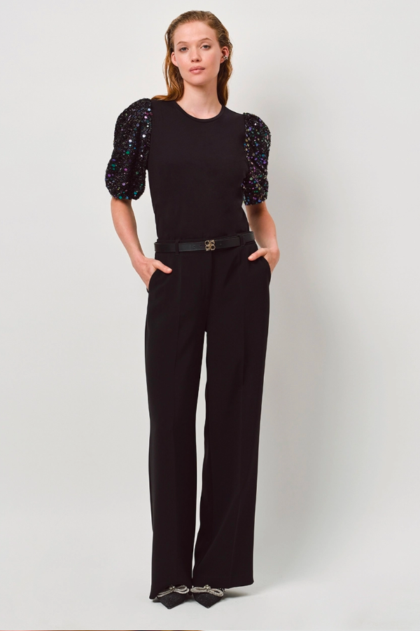 Schwarzes Top - Bluse