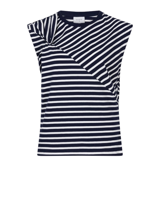 Entdecke unser einzigartiges gestreiftes Top – Dash in Sapphire Blue (Biobaumwolle)
