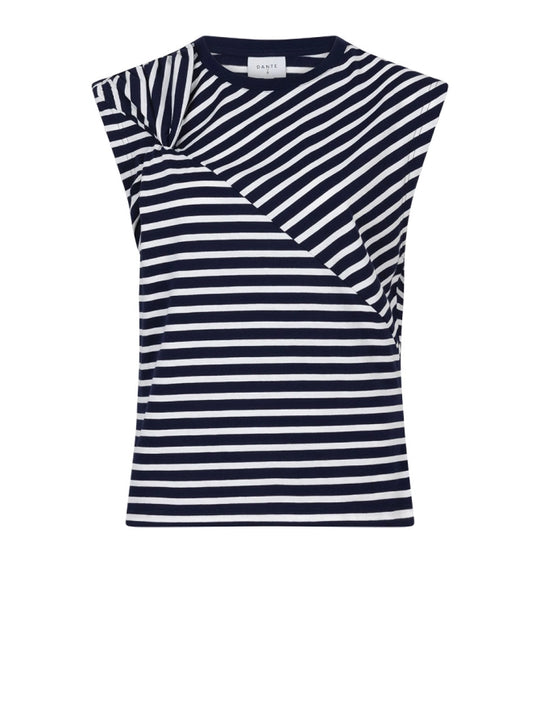 Entdecke unser einzigartiges gestreiftes Top – Dash in Sapphire Blue (Biobaumwolle)