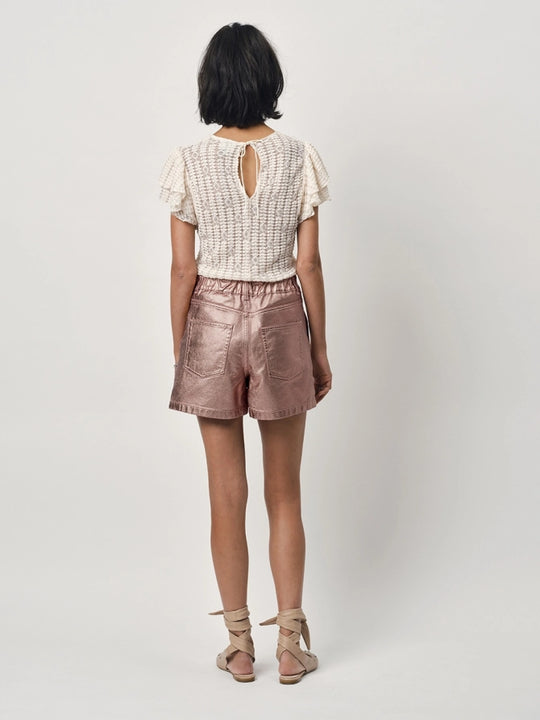 Marlowé Top in Butter Cream – Feminines Spitzen-Top für einen besonderen Look