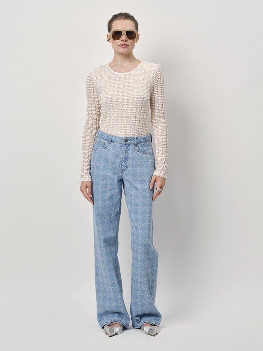 Ellis Top in Butter Cream – Tailliertes Spitzen-Top für jeden Anlass