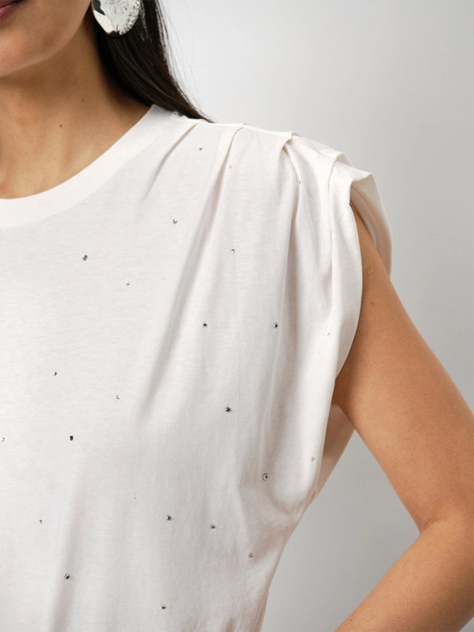 T-Shirt mit Strasssteinen