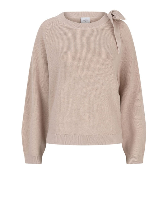 Dante6 Ulyn Cut-Out Bow Sweater in Sesame Beige