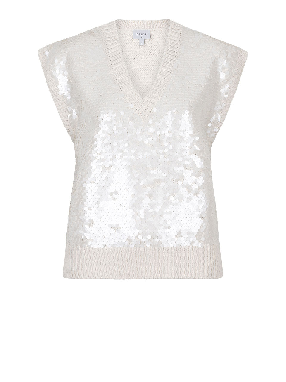 Strahle mit dem Dante6 Ezra Sequins Sweater in Butter Cream