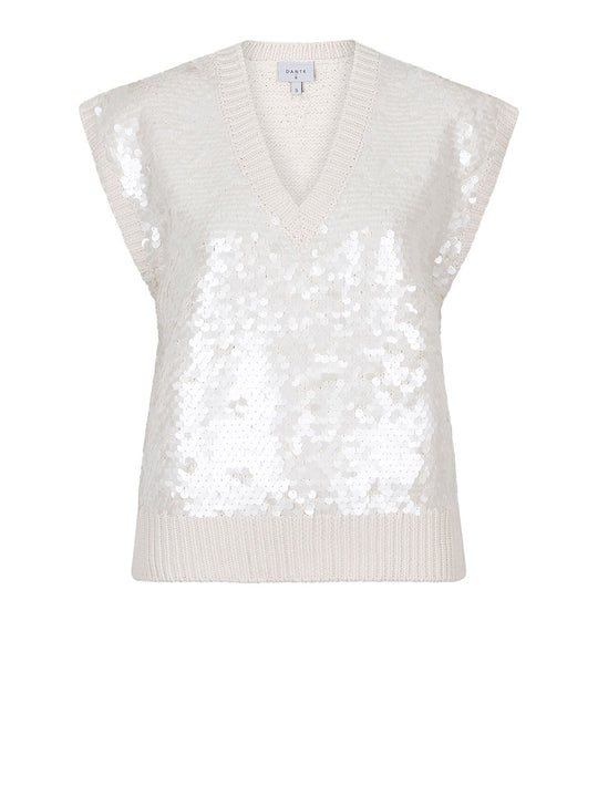 Strahle mit dem Dante6 Ezra Sequins Sweater in Butter Cream