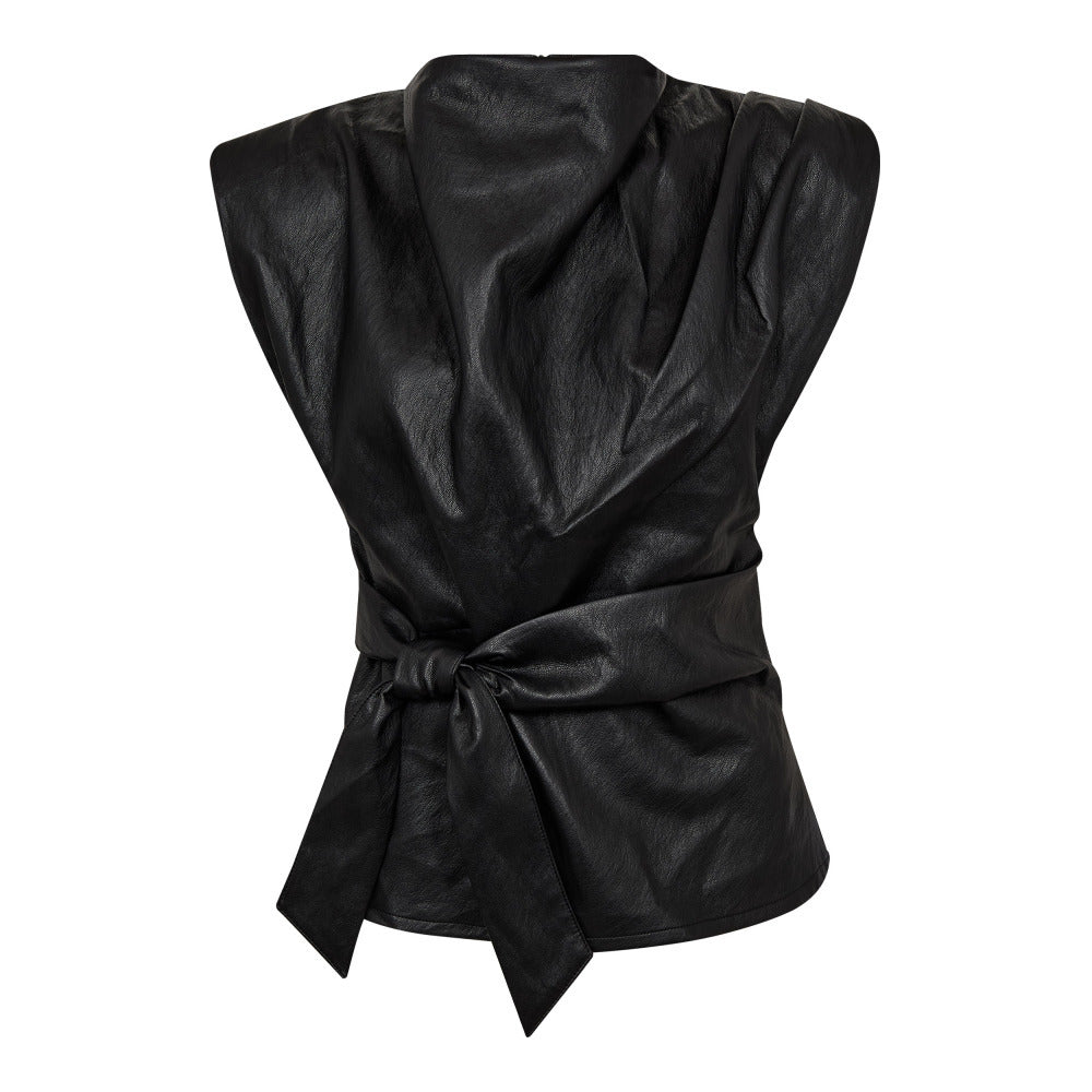 GittCC-Pleat-Top aus Kunstleder