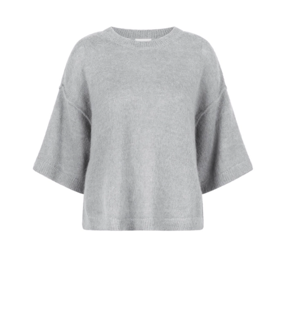 Alpaka Pullover in hellgrau