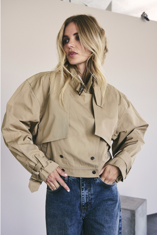 Khakifarbene Trenchjacke von Co'Couture