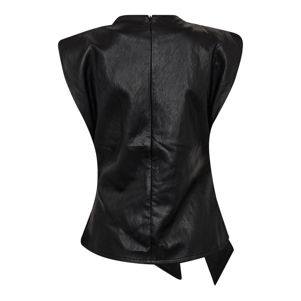 GittCC-Pleat-Top aus Kunstleder