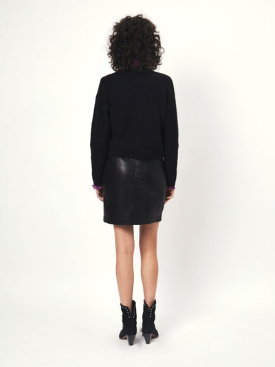 Leather skirt made of polyurethane