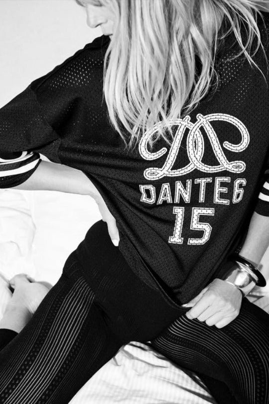 Dante6-Dax Oversized Mesh-T-Shirt mit Logo