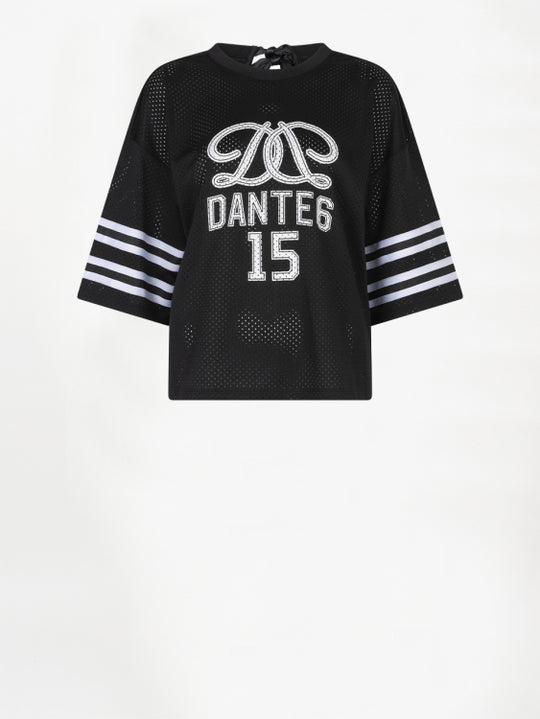 Dante6-Dax Oversized Mesh-T-Shirt mit Logo
