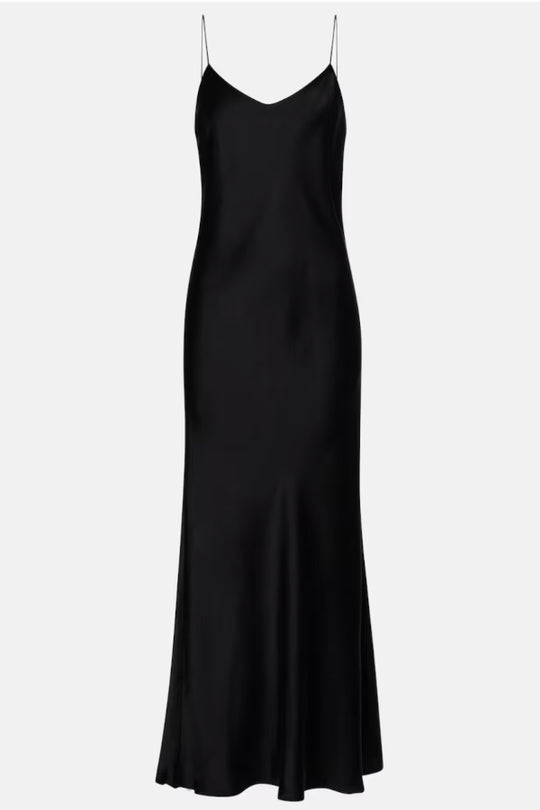 PLIP dress made of black satin - timeless elegance for every occasion