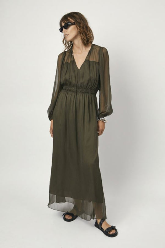 Bohokleid in olivgrün Kleider Dante 6 
