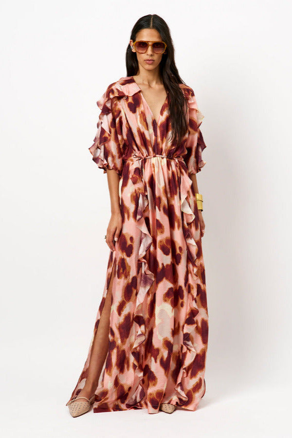Dante6-Anzur Boho Print Maxikleid - Kleider