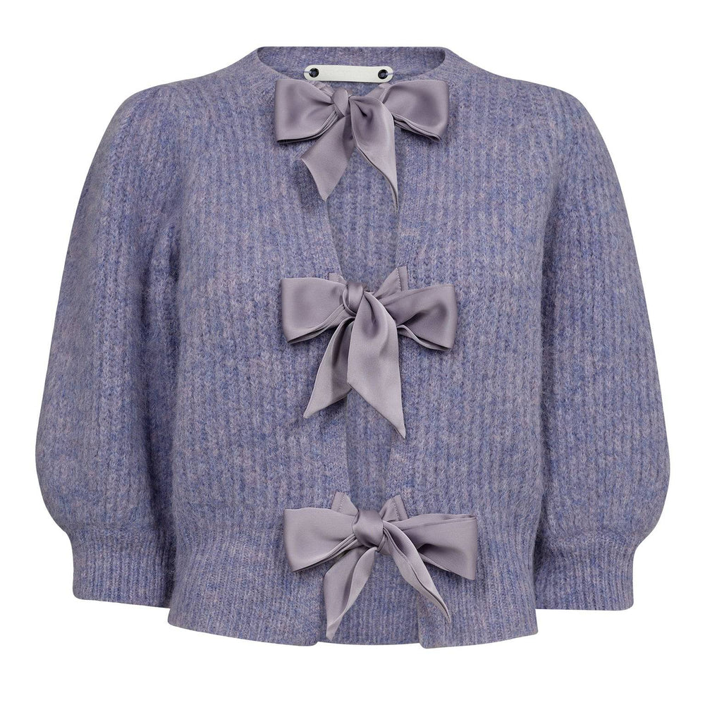 Fliederfarbener Schrickcardigan von Co’Couture (nachhaltig) - Cardigan