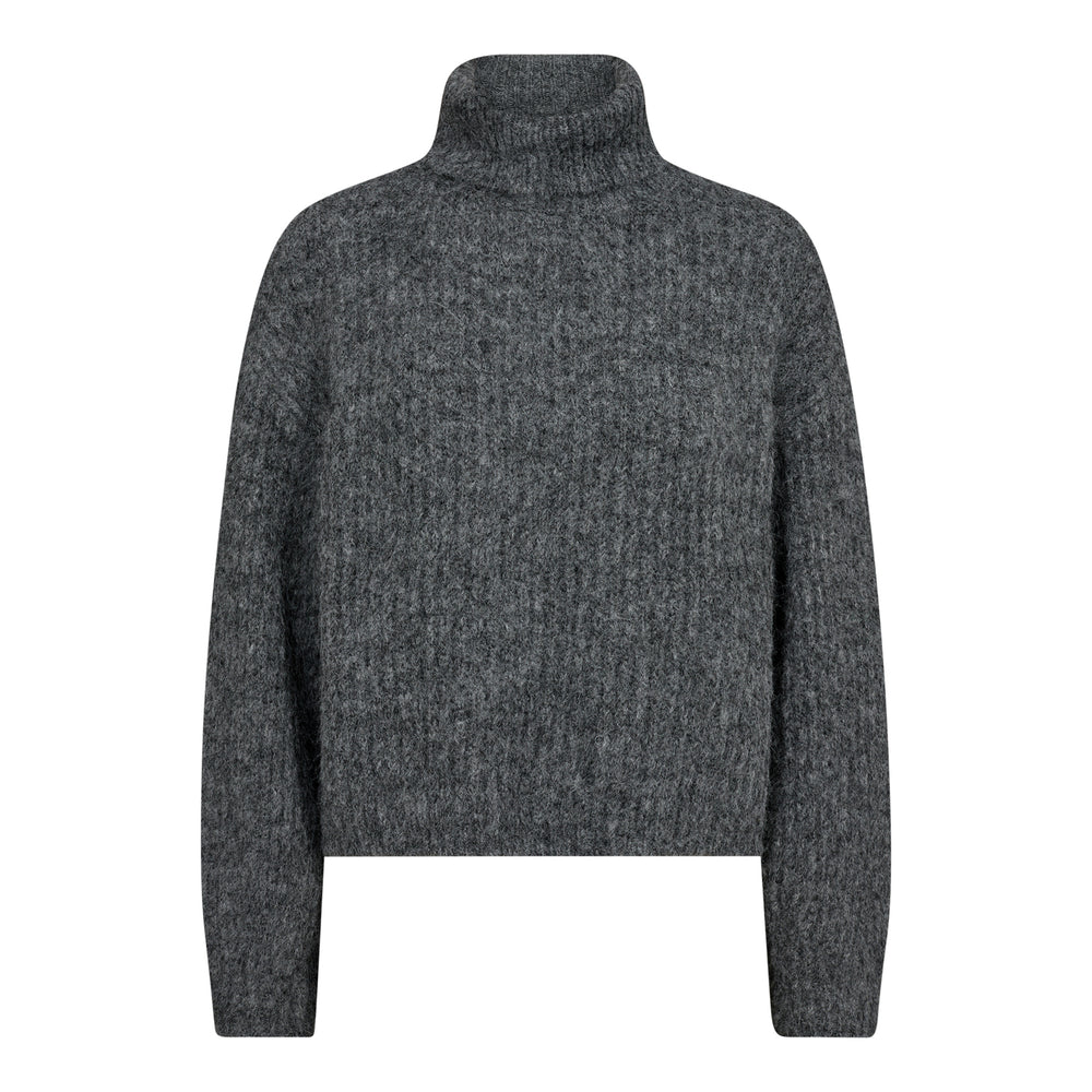 Anthracite -colored turtleneck sweater