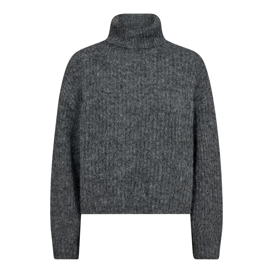 Anthracite -colored turtleneck sweater
