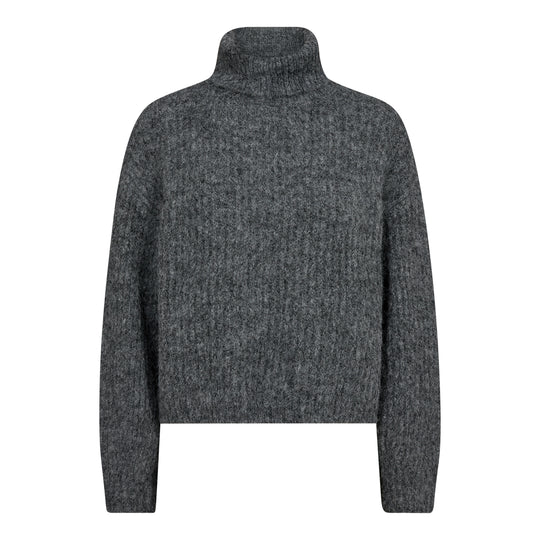 Anthracite -colored turtleneck sweater