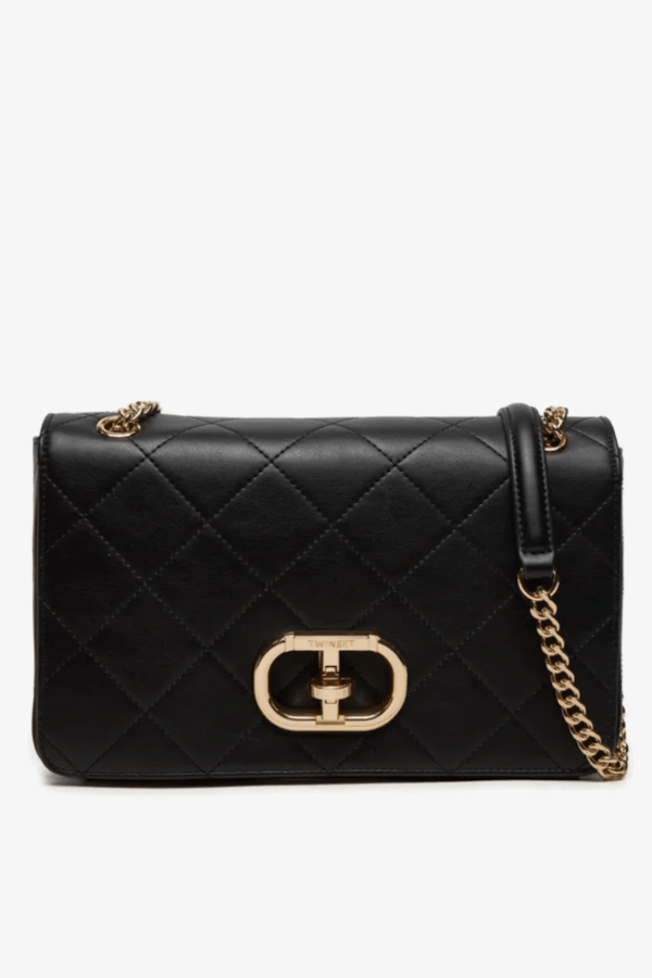 Handtasche aus Lederimitat - schwarz / Lederimitat / 45 x 35 x 10 - Handtasche