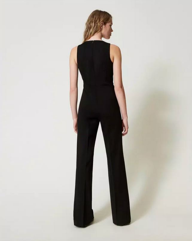 Jumpsuit mit ausgestelltem Bein Jumpsuit TWINSET 