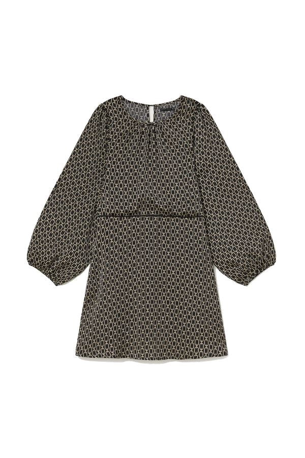 Kurzes Kleid, Chain Print schwarz (nachhaltig) Kleid Skatie Brand 