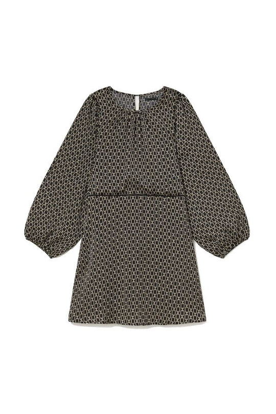 Kurzes Kleid, Chain Print schwarz (nachhaltig) Kleid Skatie Brand 