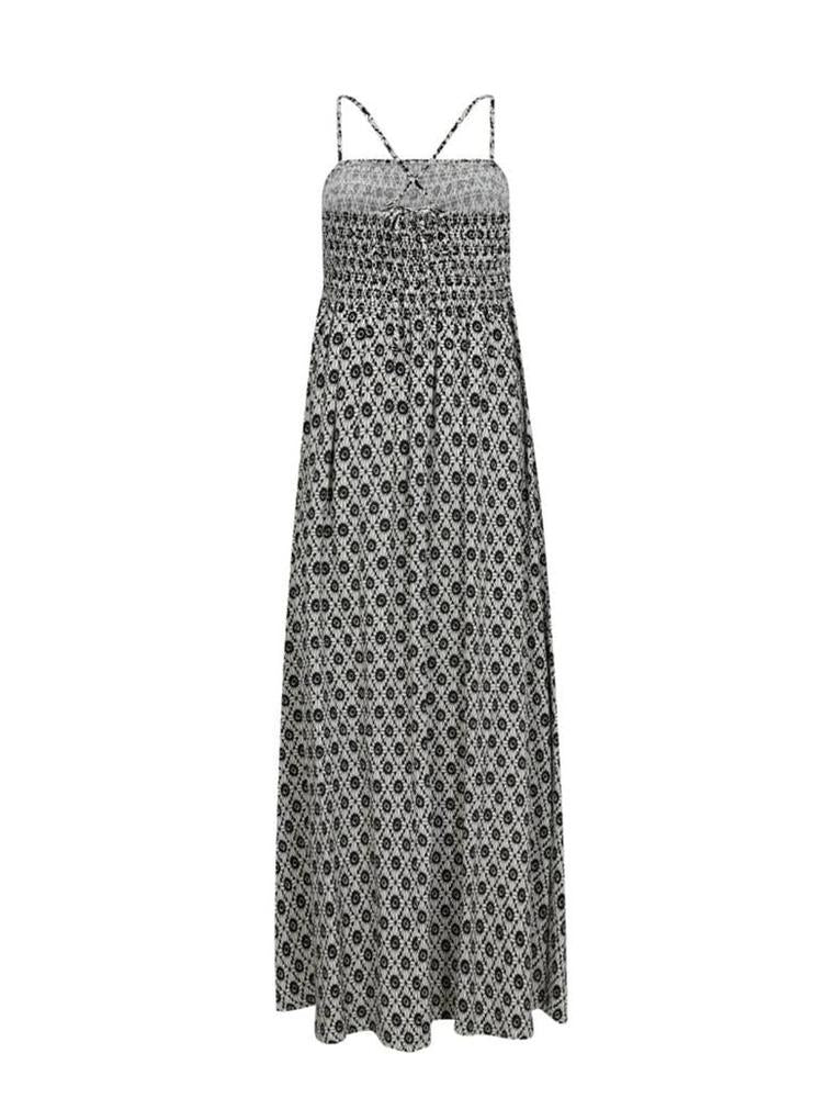 Leichtes Offwhite-Schwarz Kleid von Co'couture