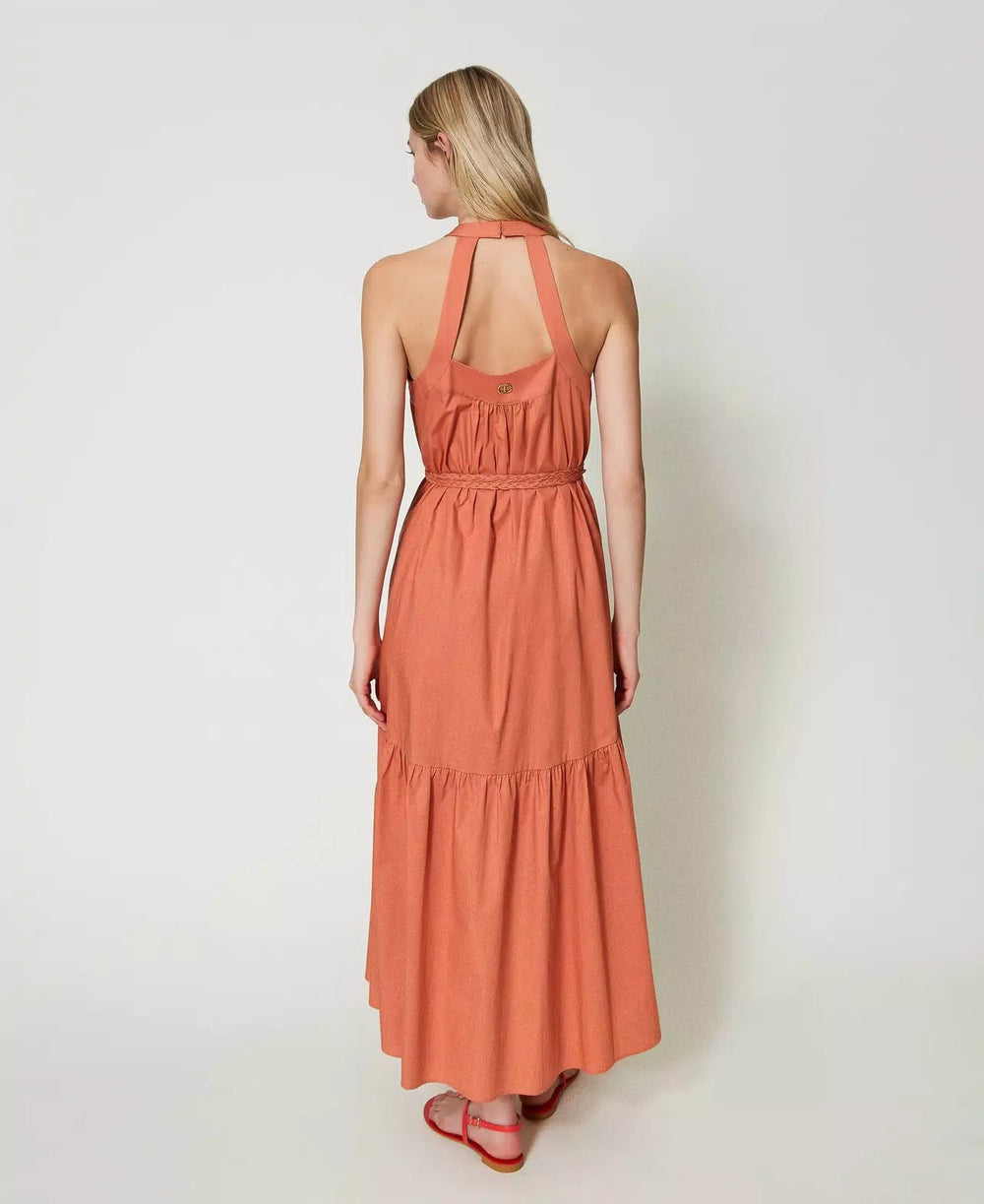 Maxikleid aus Baumwollpopeline Kleid TWINSET 