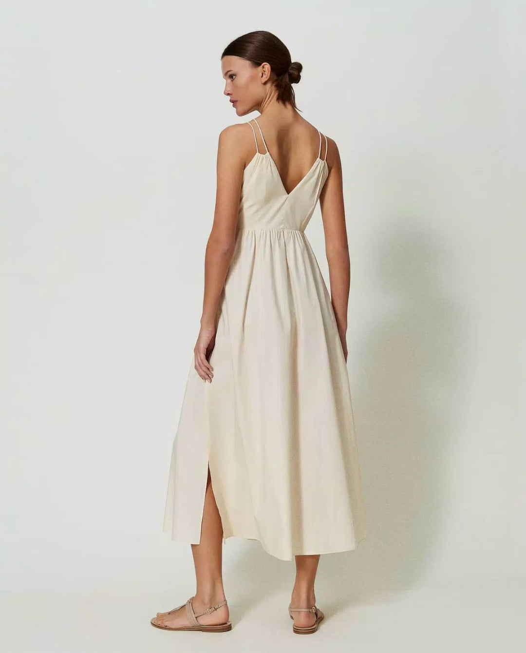 Maxikleid aus Baumwollpopeline Kleid TWINSET 