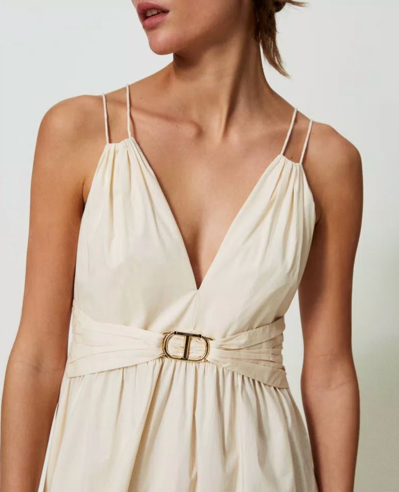 Maxikleid aus Baumwollpopeline Kleid TWINSET 