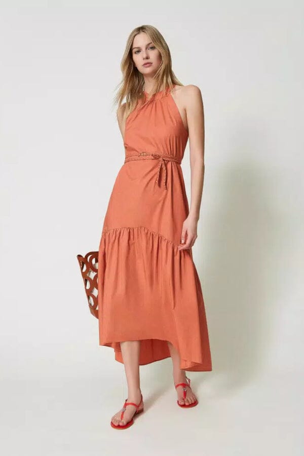 Maxikleid aus Baumwollpopeline Kleid TWINSET 
