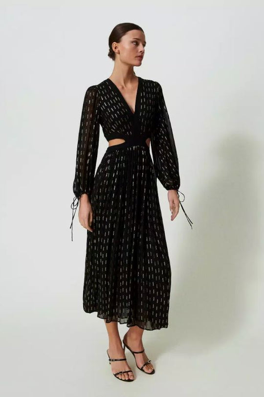 Maxikleid aus Georgette mit Stickerei Kleid TWINSET 