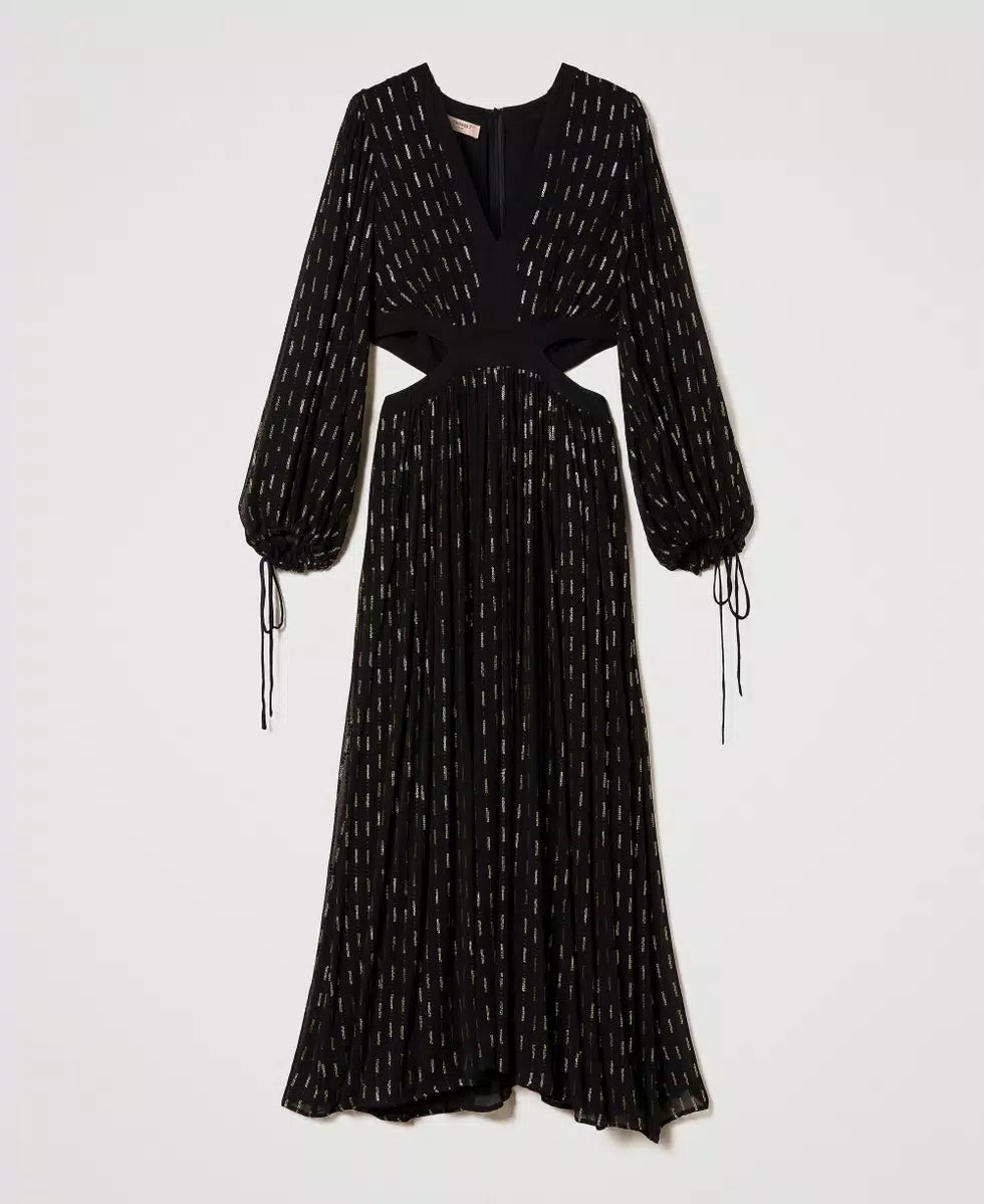 Maxikleid aus Georgette mit Stickerei Kleid TWINSET 