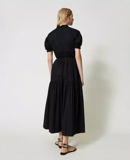 Maxikleid aus Stretchpopeline Kleid TWINSET 