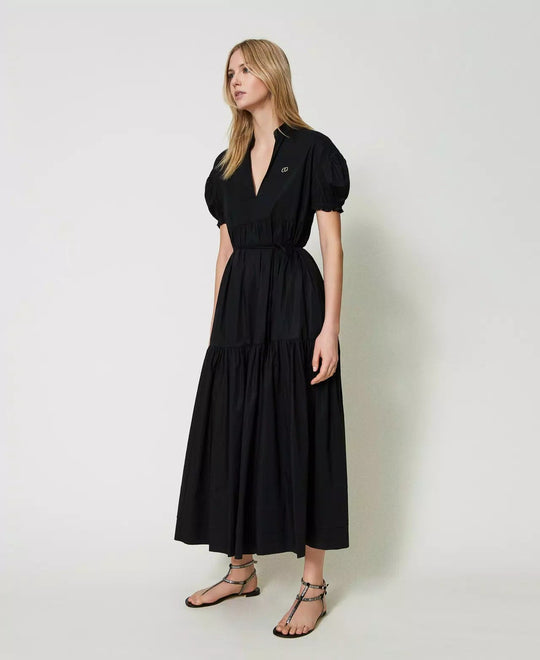 Maxikleid aus Stretchpopeline Kleid TWINSET 