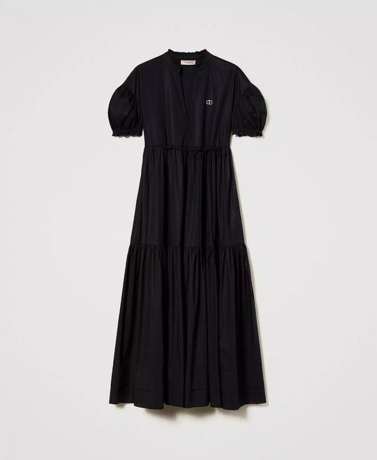 Maxikleid aus Stretchpopeline Kleid TWINSET 
