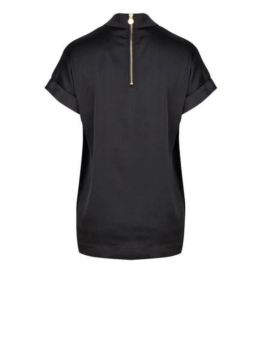 Schwarze Kurzarmbluse Bluse Dante 6 