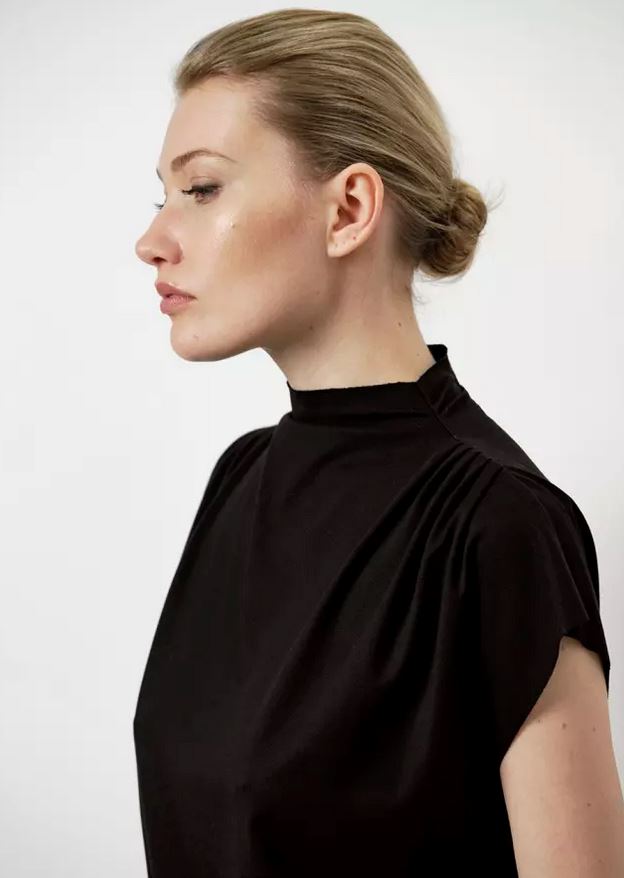Schwarzes Jersey-Top T-Shirt Dante 6 