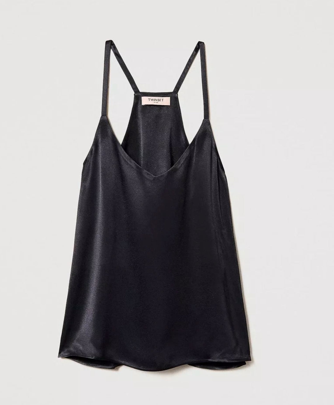 Schwarzes Top mit schmalen Trägern Top TWINSET 