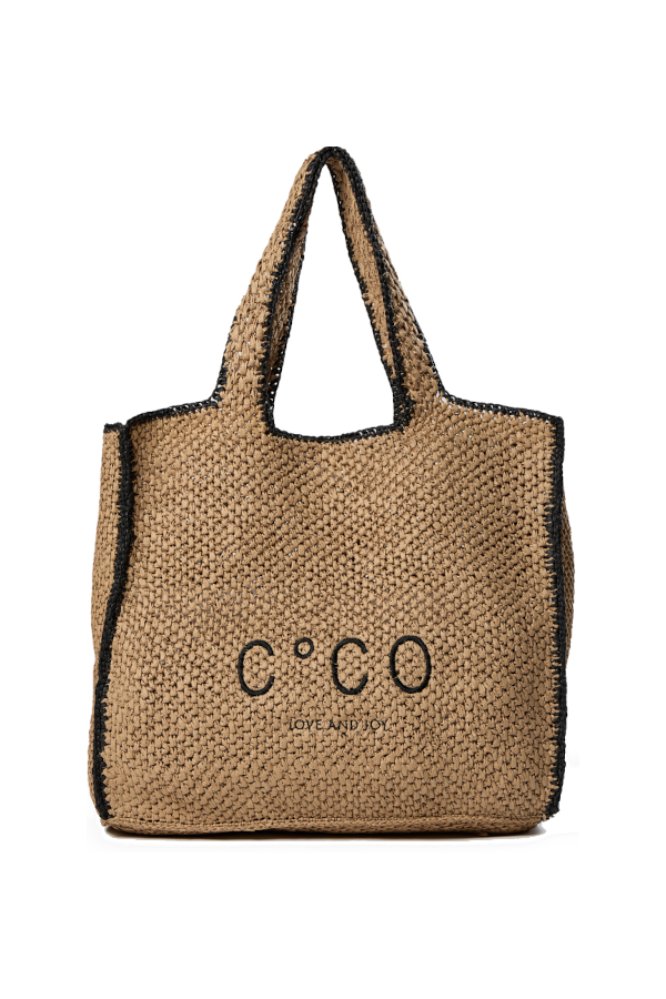 Shopper aus Naturstroh - Naturstroh / Naturstroh / 45 cn breit x 35 cm hoch x 10 cm tief - Handtasche