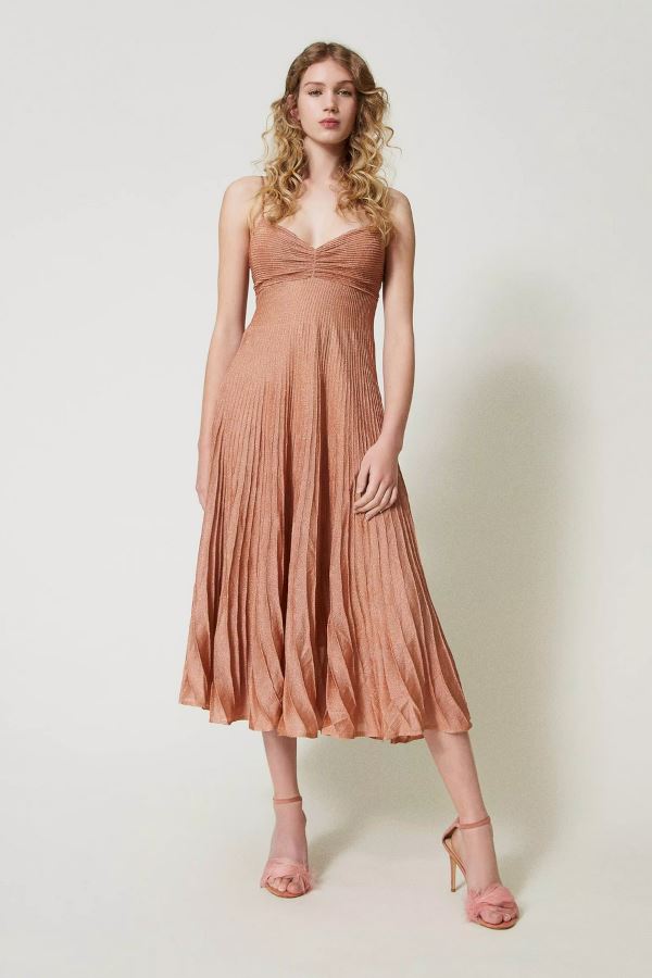 Slipdress aus Lurexgarn Kleider TWINSET 