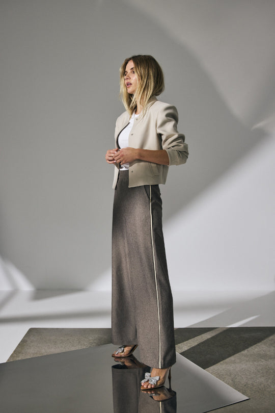 Bostoncc Crop Jacket von Co’Couture in Bone