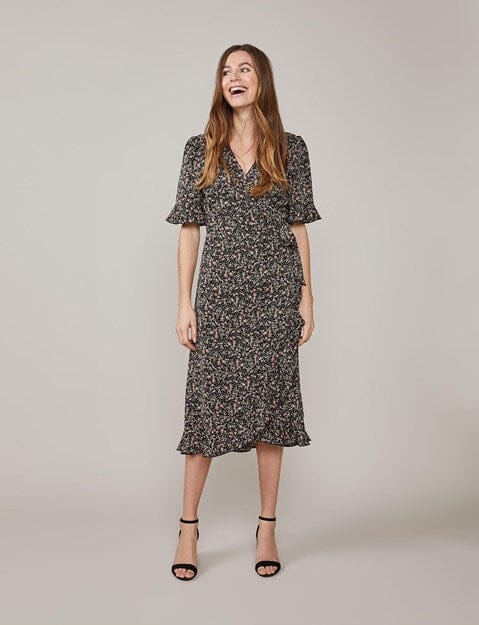 Wrap Dress mit Blumenmuster Kleid Summum Woman 