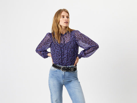 Printed blouse, alley (sustainable)